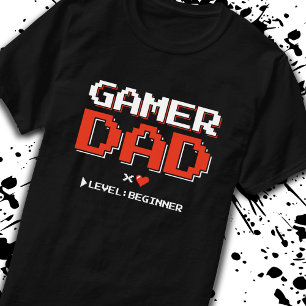 Gamer Dad New Father First Baby Announcement T-Shirt