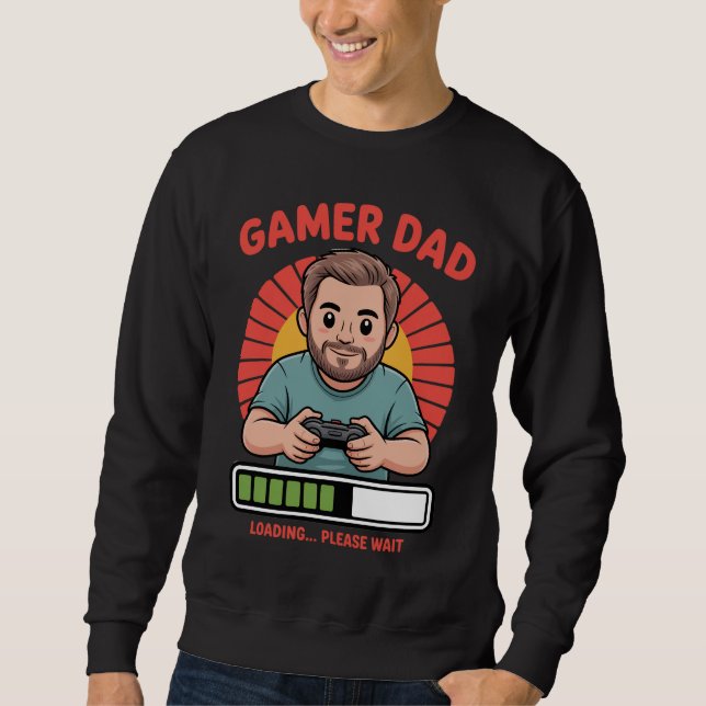 Gamer Dad tshirt for video game lovers and fathers (Front)