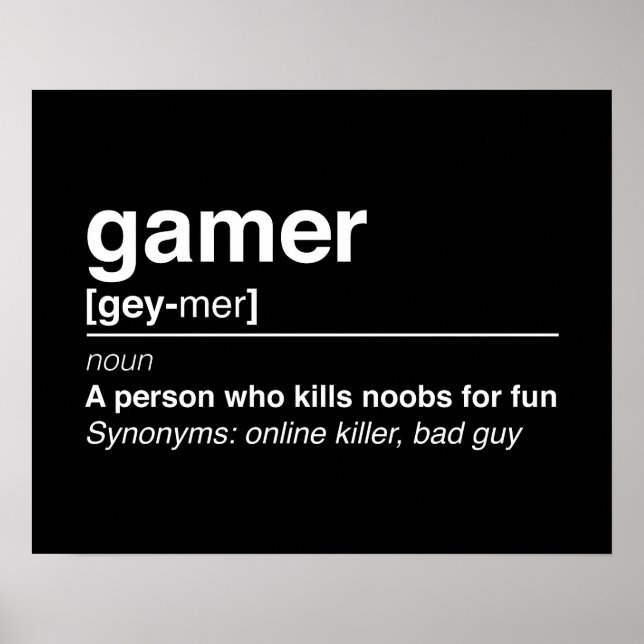 Gamer definition poster (Front)