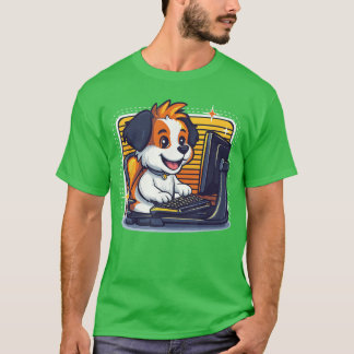 Gamer Dog Playing Video Games Controller Headset G T-Shirt