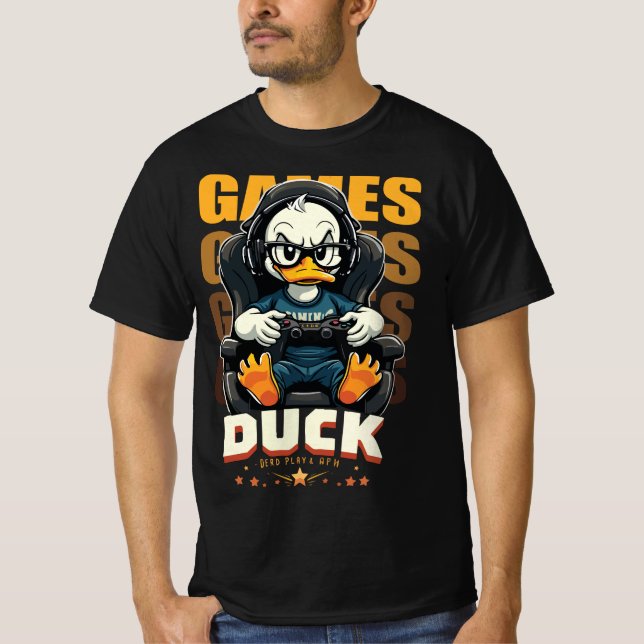 Gamer Duck Chill Vibes T-Shirt (Front)