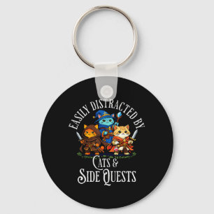 Gamer Easily Distracted Key Ring