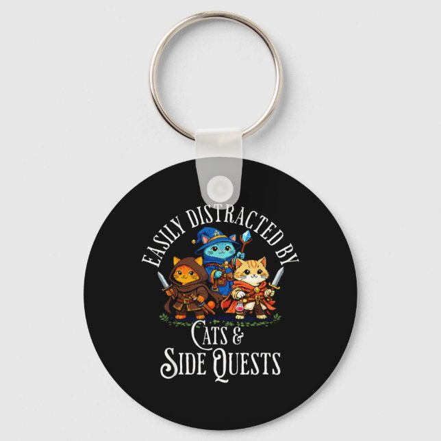 Gamer Easily Distracted Key Ring (Front)