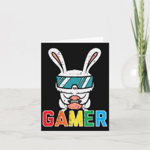 Gamer Easter Bunny Cute Video Game Gaming Boys Kid Card