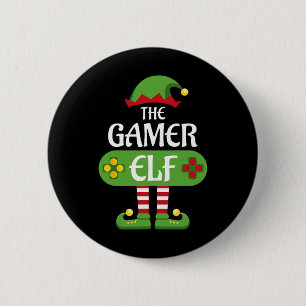 Gamer Elf Christmas Matching Group Family 6 Cm Round Badge