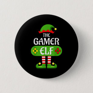 Gamer Elf Christmas Matching Group Family 6 Cm Round Badge