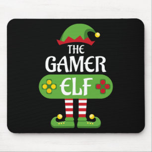 Gamer Elf Christmas Matching Group Family  Mouse Pad