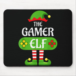 Gamer Elf Christmas Matching Group Family  Mouse Pad