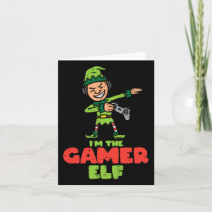 Gamer Elf Dab Xmas Christmas Family Boys Kids Men  Card