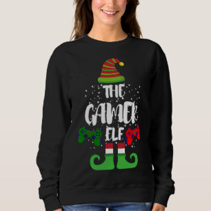 Gamer Elf Family Christmas Video Gamer Funny kids Sweatshirt