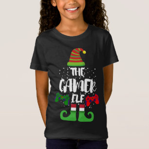 Gamer Elf Family Christmas Video Gamer Funny kids T-Shirt
