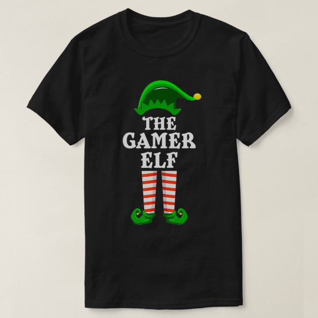 Gamer Elf Family Group Matching Christmas Party Pa T-Shirt (Design Front)
