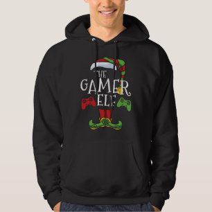 Gamer Elf Family Matching Christmas Funny Gaming P Hoodie