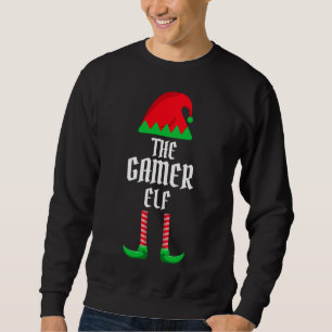 Gamer Elf Family Matching Christmas Funny Gift Paj Sweatshirt
