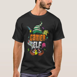 Gamer Elf Family Matching Christmas Group Xmas Paj T-Shirt