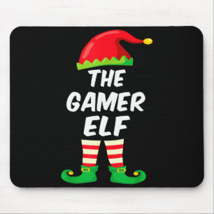Gamer Elf Family Matching Funny Christmas Costume  Mouse Pad