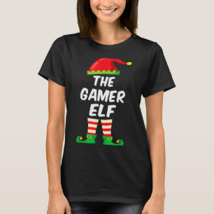 Gamer Elf Family Matching Funny Christmas Costume  T-Shirt