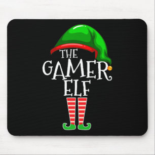Gamer Elf Family Matching Group Christmas Gift Vid Mouse Pad