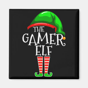Gamer Elf Family Matching Group Christmas Video Ga Magnet