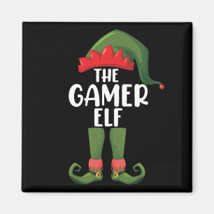 Gamer Elf Matching Family Christmas Gamer Magnet