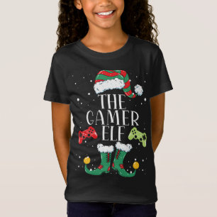 Gamer Elf Matching Family Christmas Pajama T-Shirt