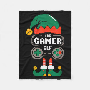 Gamer Elf Matching Family Group Christmas Party Py Fleece Blanket