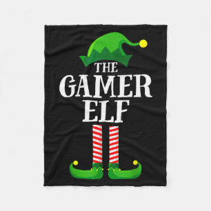 Gamer Elf Matching Family Group Christmas Party Py Fleece Blanket