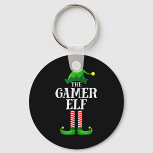 Gamer Elf Matching Family Group Christmas Party Py Key Ring