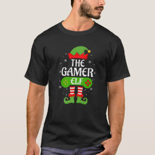 Gamer Elf Xmas Matching Family Elf Squad Christmas T-Shirt