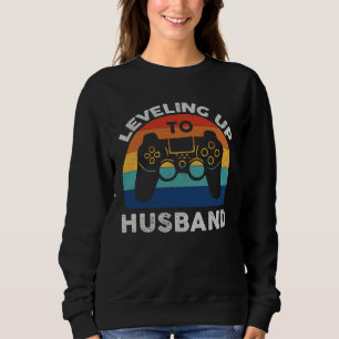 Gamer Engagement  Leveling Up To Husband Vintage Sweatshirt
