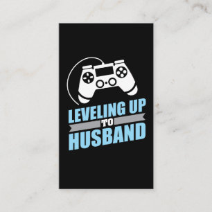Gamer Engagement Levelling Up To Husband Business Card