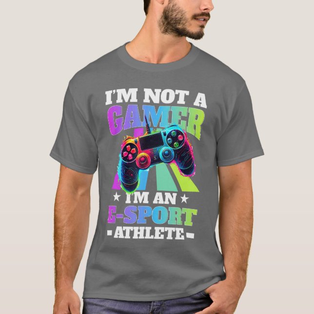 Gamer ESport Athlete Funny Video Games eSport Gami T-Shirt (Front)