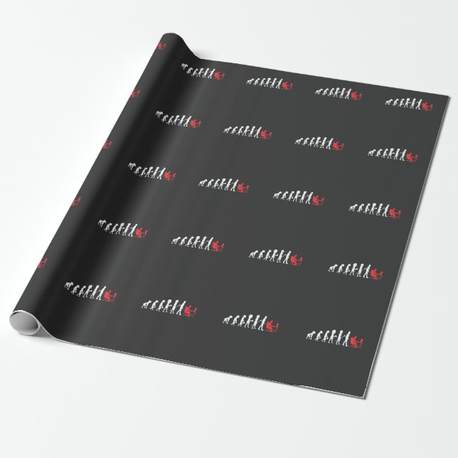 Gamer Evolution Funny Gaming Nerd PC Admin Gamer Wrapping Paper (Unrolled)