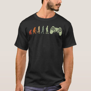 Gamer Evolution Retro Nerd Video Games Gaming Gift T-Shirt