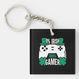 Gamer for St. Patrick's Day 0% Irish, 100% Gamer Key Ring
