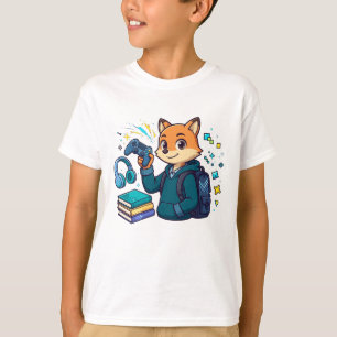 Gamer Fox Student - Back To School Gaming T-Shirt