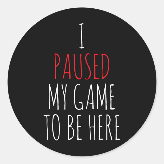 Gamer Funny Gaming Gift Tee Streamer  Classic Round Sticker (Front)