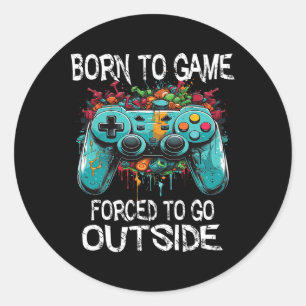 Gamer Funny Gaming Saying Boys Kids Teens Graphic Classic Round Sticker
