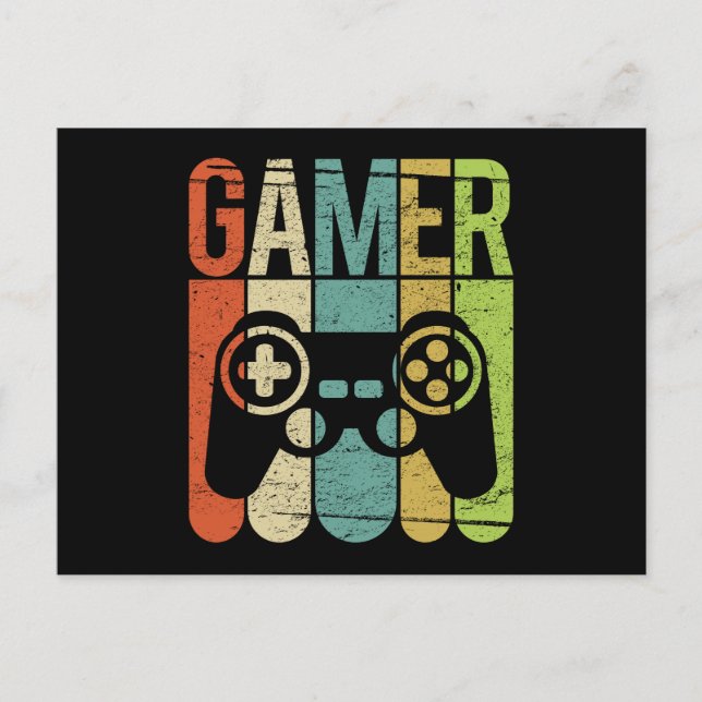 Gamer Game Controller Postcard (Front)