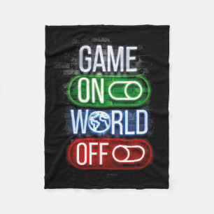 Gamer Game On World Off For Boys And Men Fleece Blanket