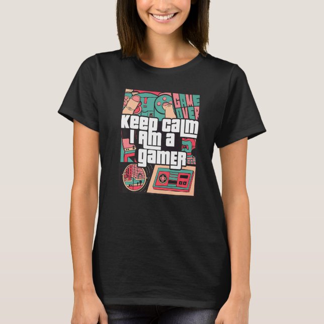 Gamer Gamer Video Games Controller Computer Gaming T-Shirt (Front)