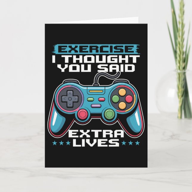 Gamer Gaming Controller Video Game 1  Card (Front)