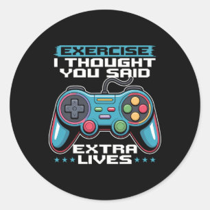 Gamer Gaming Controller Video Game 1 Classic Round Sticker