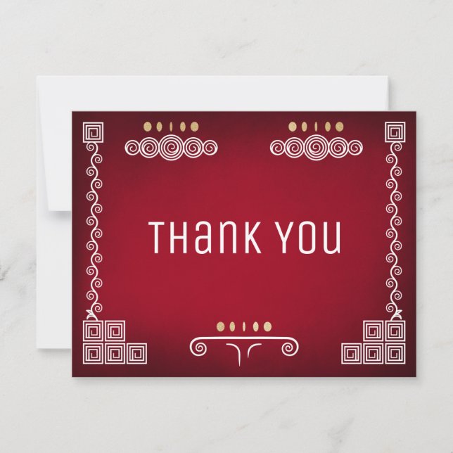 Gamer Geek Wedding Thank You Card (Front)