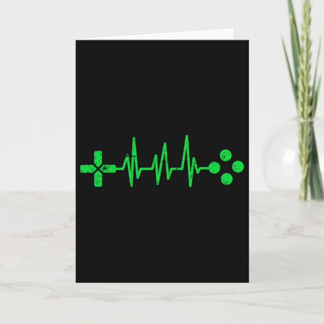 Gamer Geeks Heartbeat Gaming  Card (Front)