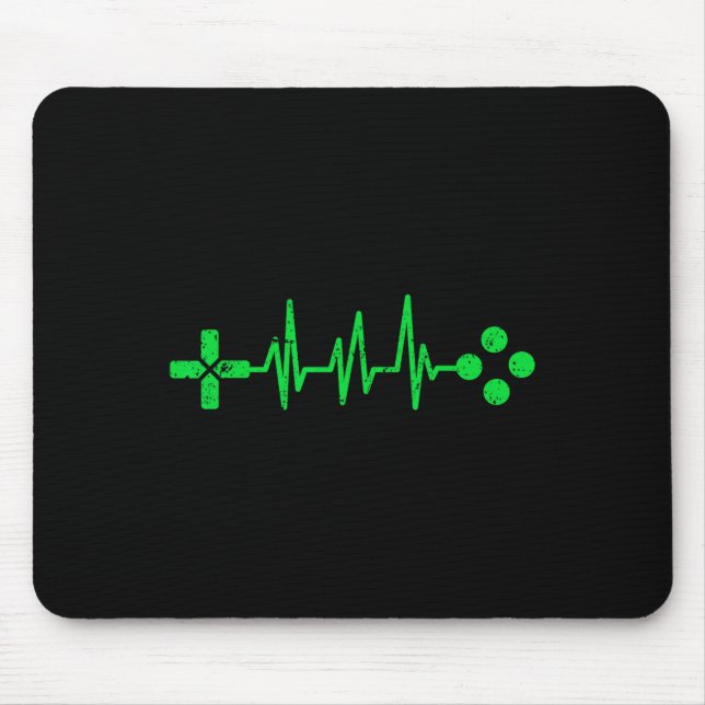 Gamer Geeks Heartbeat Gaming  Mouse Pad (Front)