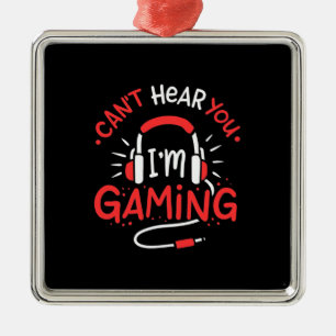 Gamer Gift Can Not Here You I Am Gaming Metal Tree Decoration