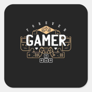 Gamer Gift   Forever Gamer Square Sticker