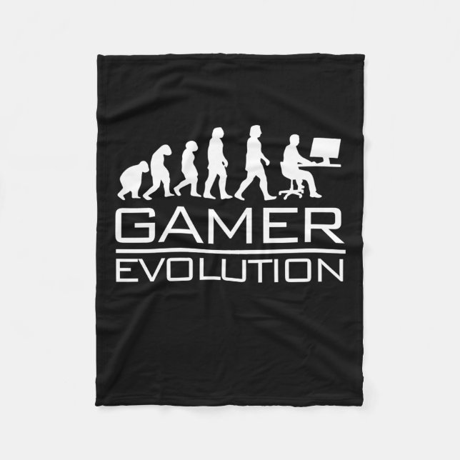 Gamer Gift | Gamer Evolution Fleece Blanket (Front)