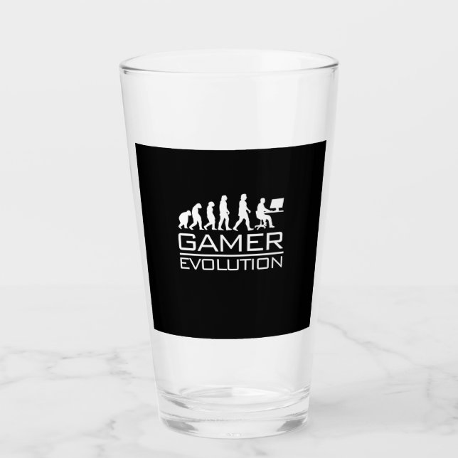 Gamer Gift | Gamer Evolution Glass (Front)